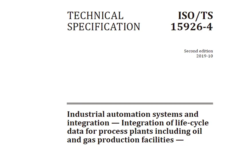 ISO 15926 Industrial automation systems and integration